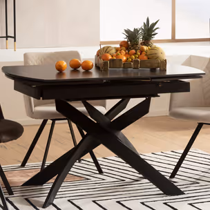 Stół rozkładany TWIST 120-180x90 - czarny