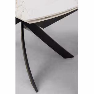 Stół rozkładany TWIST 120-180x90 - biały/czarny