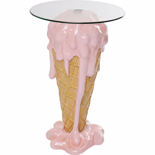 Stolik pomocniczy ICECREAM 48 - różowy/beżowy