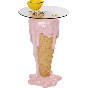 Stolik pomocniczy ICECREAM 48 - różowy/beżowy