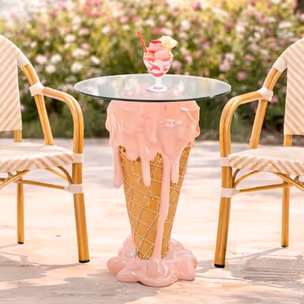 Stolik pomocniczy ICECREAM 48 - różowy/beżowy