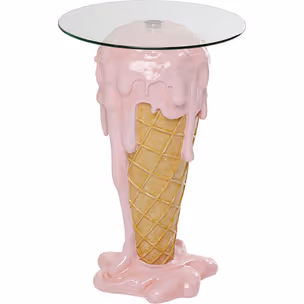 Stolik pomocniczy ICECREAM 48 - różowy/beżowy