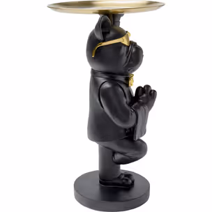 Stolik pomocniczy COOL BULLDOG TRAY 40x34 - czarny/złoty