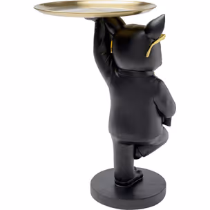 Stolik pomocniczy COOL BULLDOG TRAY 40x34 - czarny/złoty