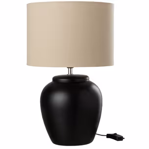 Lampa stołowa MELI - czarny/beżowy