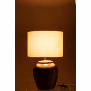 Lampa stołowa MELI - czarny/beżowy