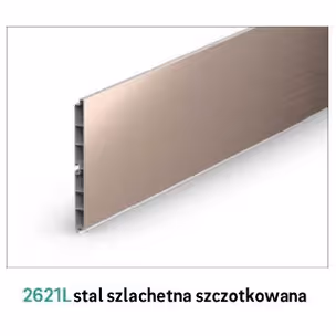 Listwa cokołowa RAUBASE - stal szczotkowana / wys. 15 cm / dł. 4 mb 