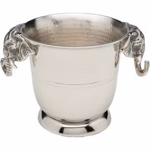 Cooler do wina HAPPY ELEPHANTS - srebrny