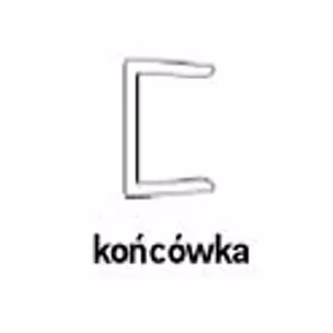 Zaślepka/końcówka L/P do cokołu RAUBASE - stal szczotkowana / wys. 10 cm