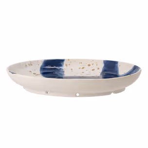 Talerz ścienny OZCAR 30 cm - biały/niebieski