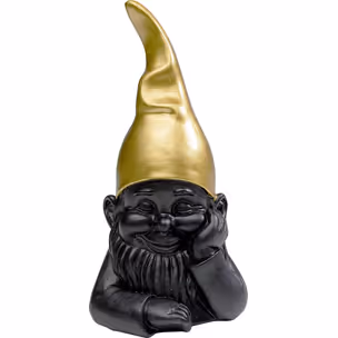 Figurka dekoracyjna GNOME 21 - czarny/złoty