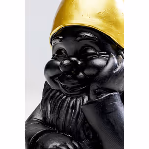 Figurka dekoracyjna GNOME 21 - czarny/złoty