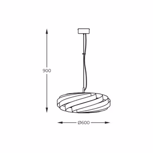 Lampa wisząca VENTO 60 1134 - biały