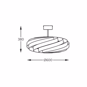 Lampa sufitowa VENTO 60 1131 - czarny