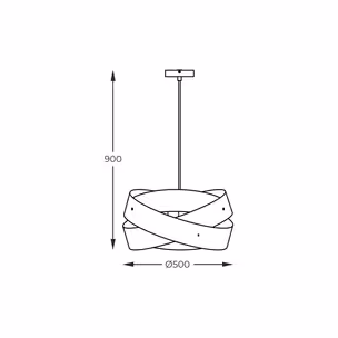 Lampa wisząca TORNADO 50 1117 - biały