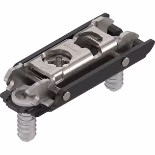 Prowadnik prosty do zawiasu CLIP - czarny onyks / dyst. 0 mm / wys. 8.5 mm / regul. mimośrodowa / Expando