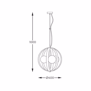 Lampa wisząca NELA 40 1137 - czarny/złoty