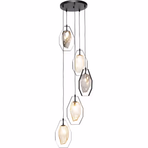 Lampa wisząca DIAMOND FEVER SPIRAL - czarny