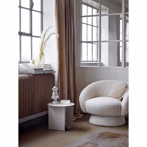 Fotel TED LOUNGE - biały/beżowy
