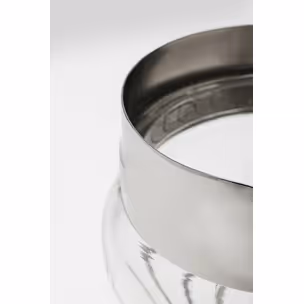 Shaker do drinków szkło transparentne i srebrne aluminium 500 ml