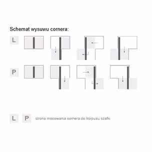 MAXIMA PURO Corner Comfort 1000 lewy metal/szkło biały mat/bezbarwny