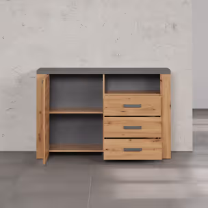 Komoda 1-drzwiowa z szufladami FOLLOW - dąb artisan/matera