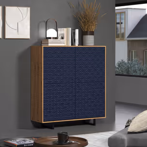 Wysoka komoda bez frontów SENTRA - dąb artisan