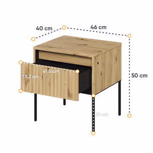 Szafka nocna z szufladą TREND TR-10 - dąb artisan