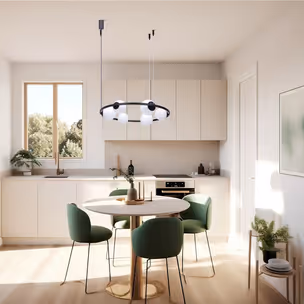 Lampa wisząca ORBIT 6 5007 - czarny/biały