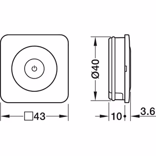 Wielofunkcyjny przełącznik meblowy CONNECT MESH / 40x10 mm