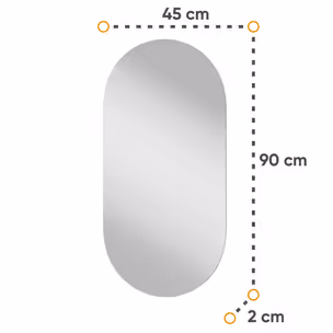 Lustro owalne HARMONY HR-04 - kaszmir