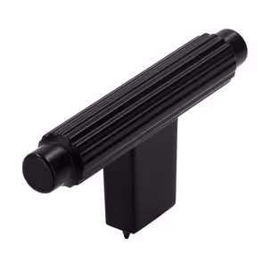 Gałka w kształcie litery T 2594 - czarny mat / 70 mm