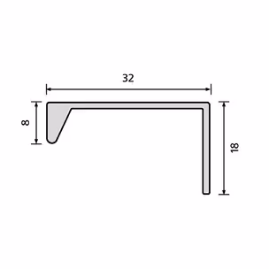 Uchwyt listwowy 4394 - aluminium / rozstaw 192 mm