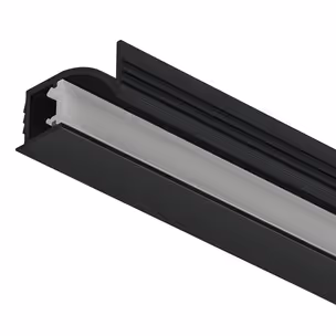 Profil wpuszczany, Loox5 1107 do taśm LED 5 mm, asymetryczny rozsył światła, 3000 mm, czarny/klosz biały opal
