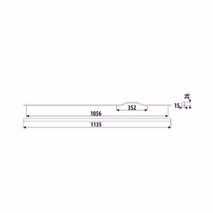 Uchwyt meblowy UA131 - czarny strukturalny / rozstaw 352 /1056 mm