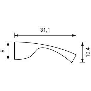 Uchwyt meblowy 3966 / Czarny mat strukturalny / rozstaw 128 mm