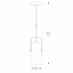 Lampa wisząca RESI A8165-1 - czarny mat/złoty