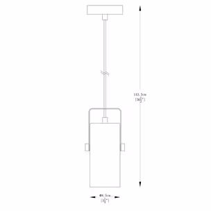 Lampa wisząca RESI A8165-1 - czarny mat/złoty