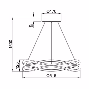 Lampa wisząca HARLEY MD7864-2S-3BT - czarny