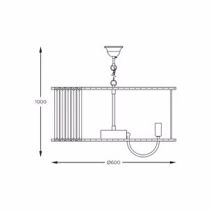 Lampa wisząca PARIS 1906/10 - złoty
