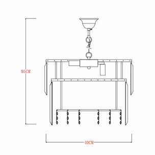 Lampa wisząca CAMILLE 19101/8 - złoty