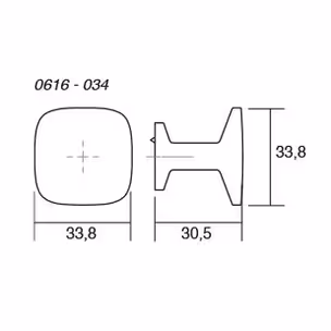 Gałka QUART BIG 0616/34 czarny mat Viefe