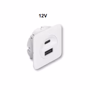 Stacja ładująca USB, Häfele Loox5 12V / Biały