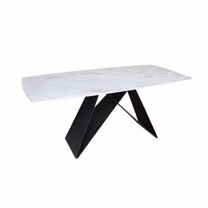 Stół MODIG 180x90 - biały marmur/czarny