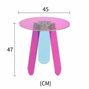 Okrągły stolik akrylowy MODIG 45 cm - wielokolorowy