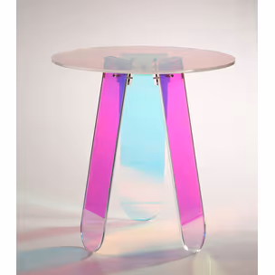 Okrągły stolik akrylowy MODIG 45 cm - wielokolorowy