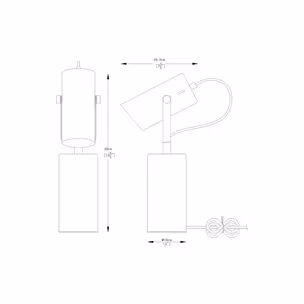 Lampa biurkowa RESI A2058-MBK - czarny mat