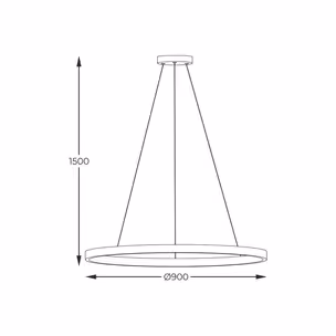 Lampa wisząca HORIK PEN89424-90BK - czarny