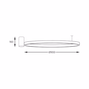 Lampa sufitowa HORIK 89429-90BK - czarny