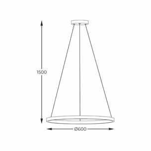 Lampa wisząca HORIK PEN89424-60BK - czarny